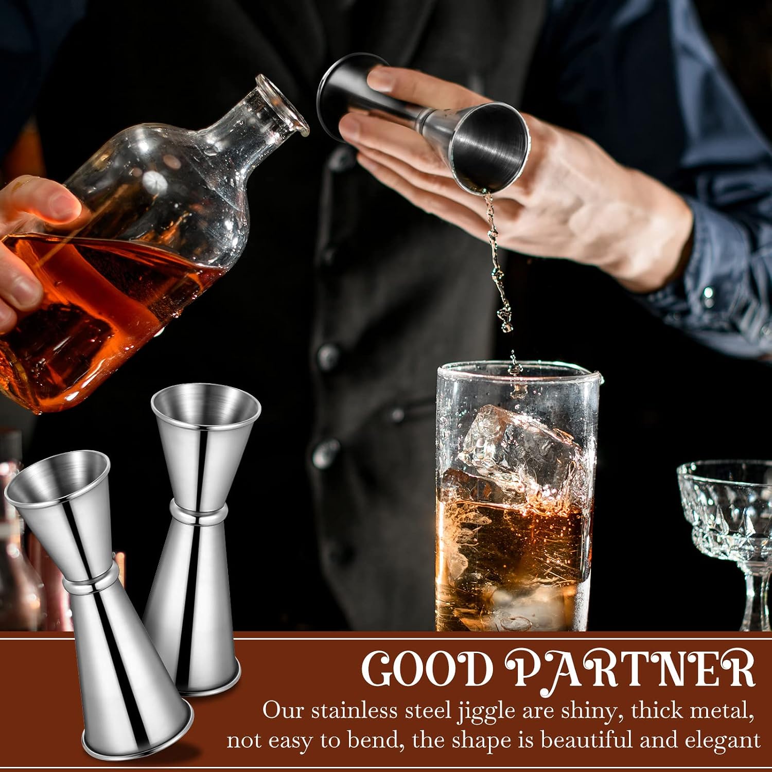 18 Pcs 2 oz 1 oz Jigger for Bartending Double Cocktail Jigger Japanese Jigger Stainless Steel Measuring Cup for Home