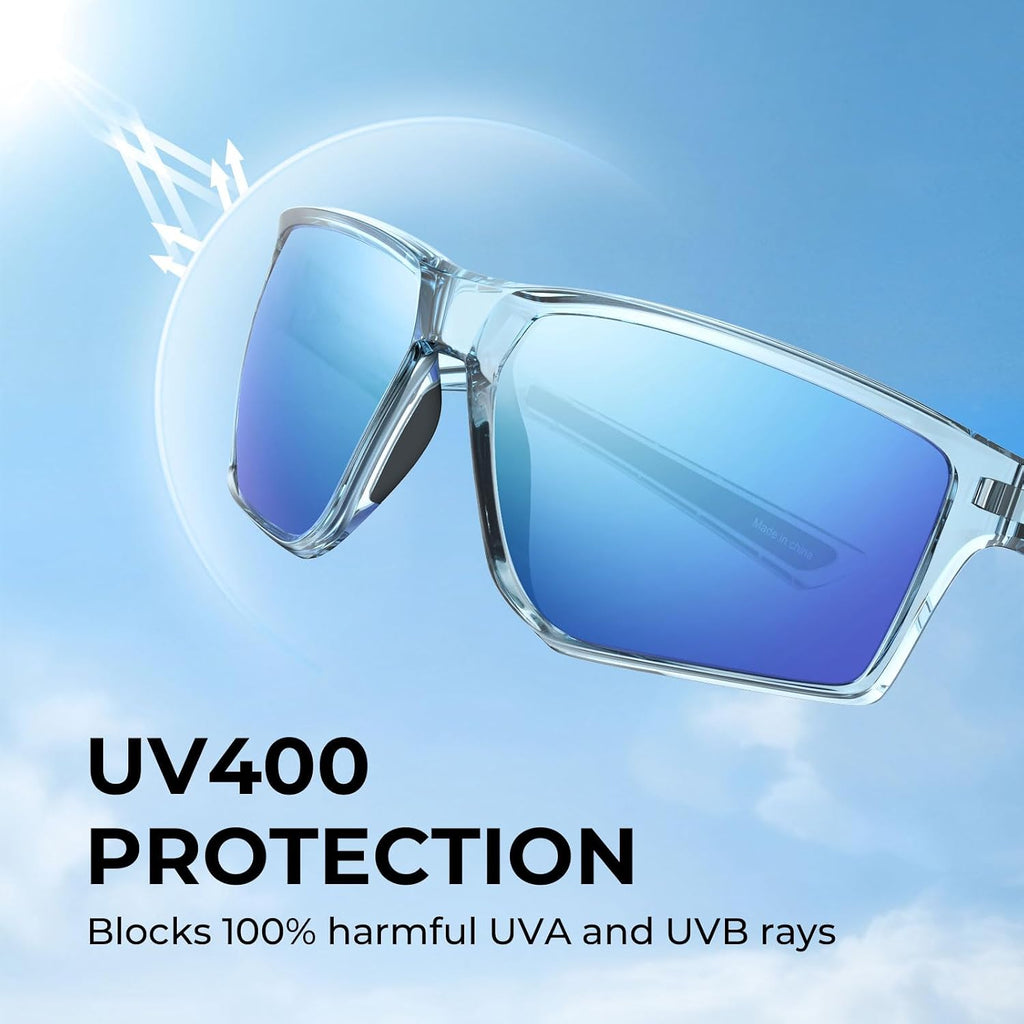 Osage Polarized Sport Sunglasses for Men and Women, Wrap Design | PuriVex Water & Salt Repellent, UV Protection