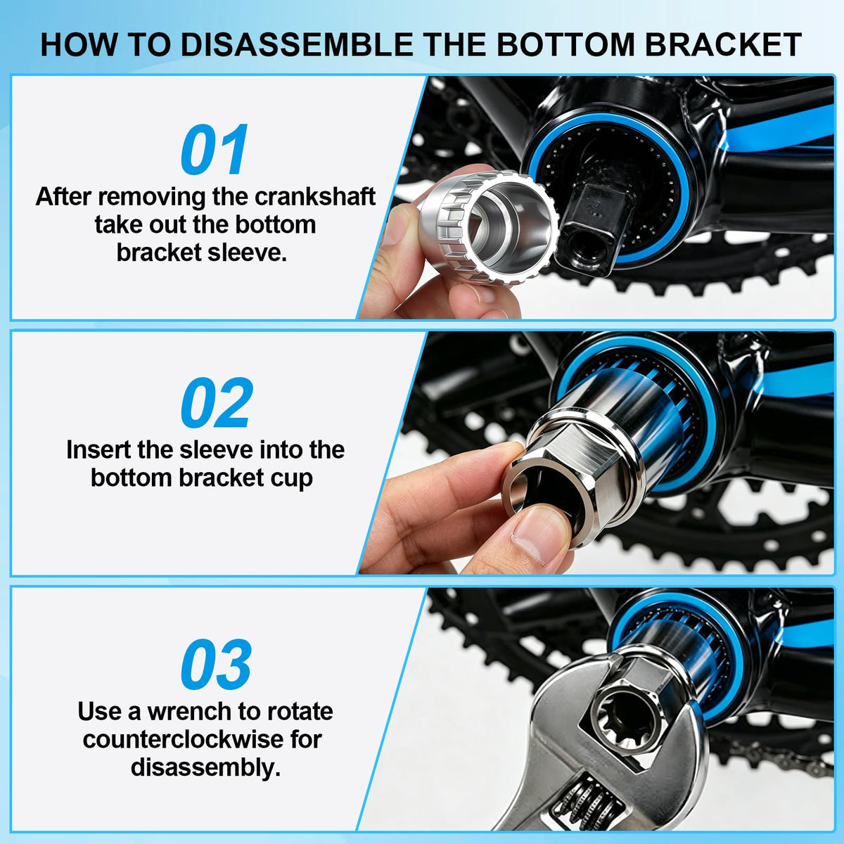 Bicycle Crank Puller Set, Bike Crank Removal Tool, Crank Arm Puller