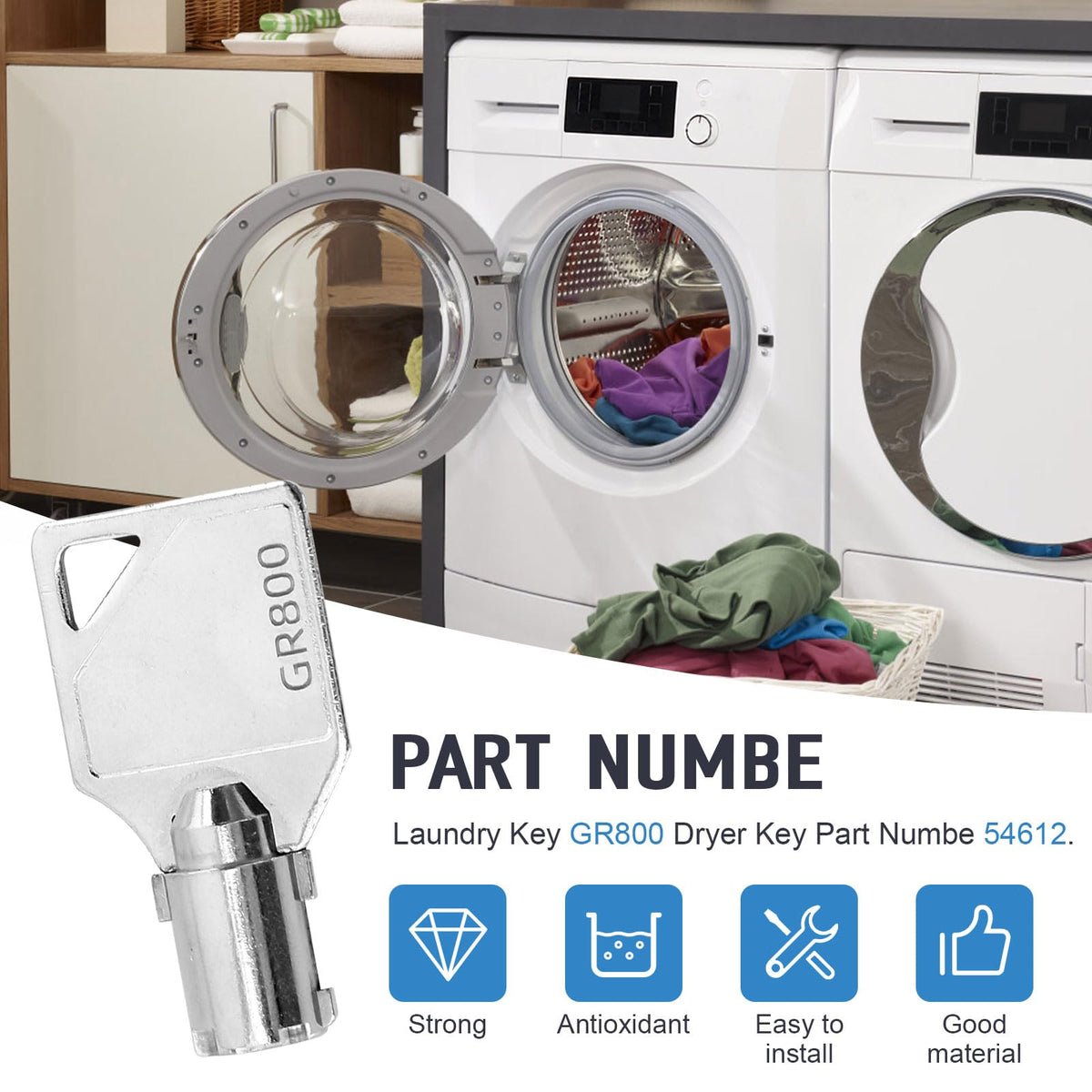 GR800 Key Washer Compatible With Speed Queen Dryer Laundry Lock