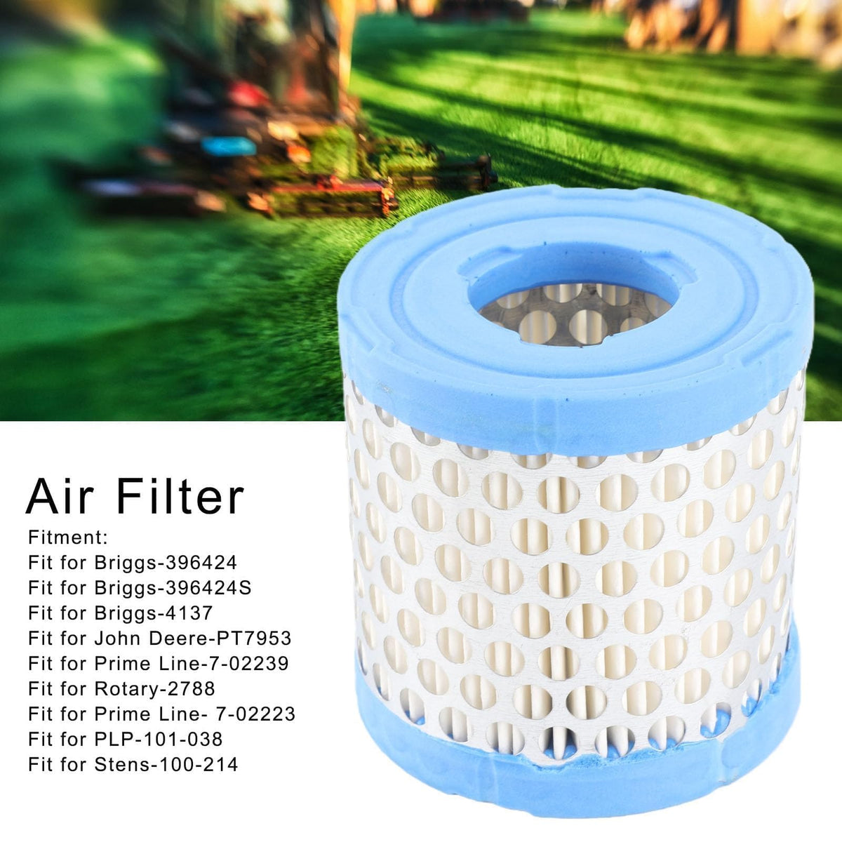 Air Filter Lawn Mower Replacement Round Cartridge 396424 Plastic Upgraded for Briggs