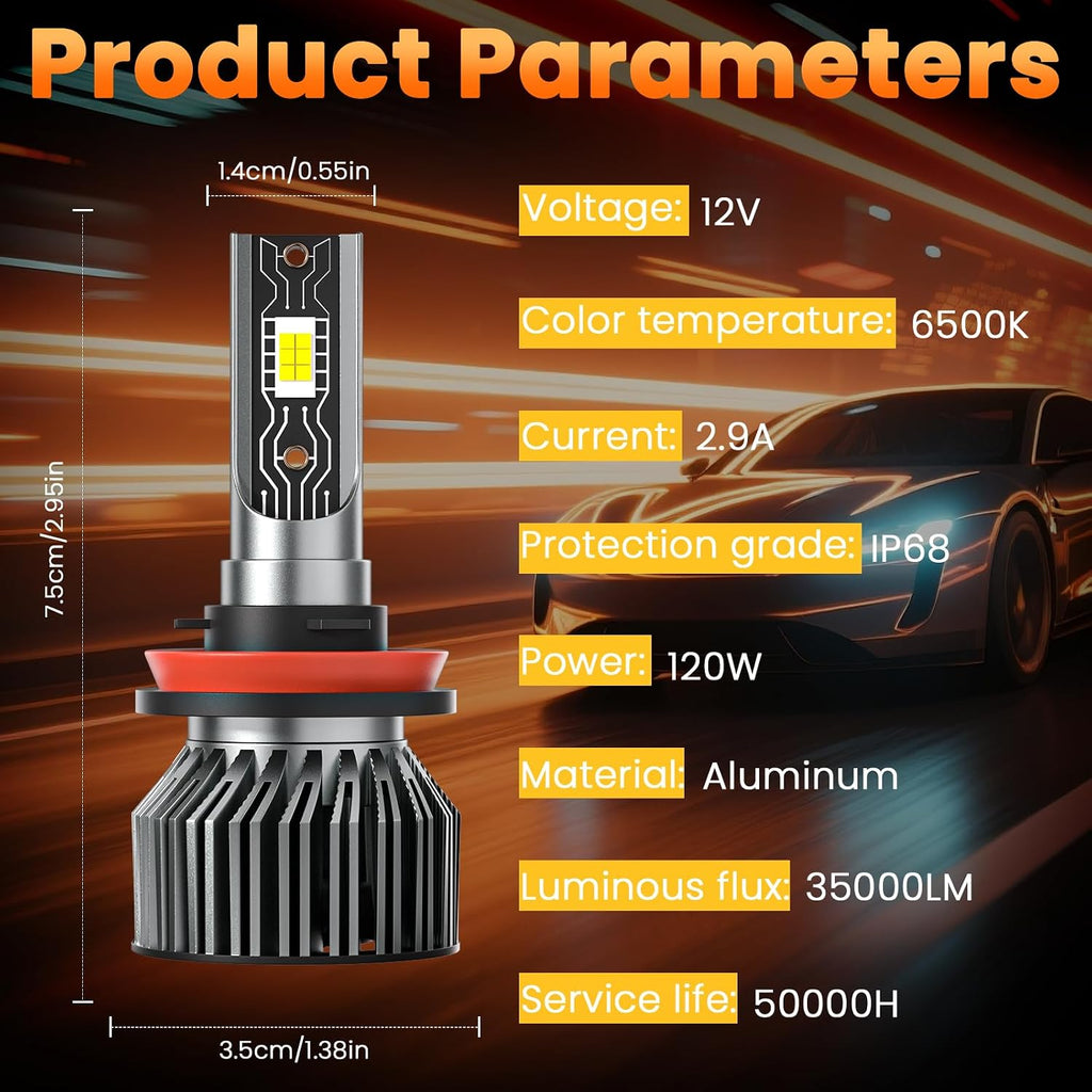 Driving Light Bulb Fit for Chevy Silverado 1500 2007-2015 / Silverado 2500HD 3500HD 2007-2021 High Low Beam Fog Light