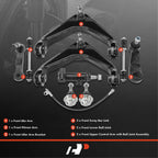 A-Premium 9Pcs Front Suspension Kit, Upper Control Arm, Sway Bar Link