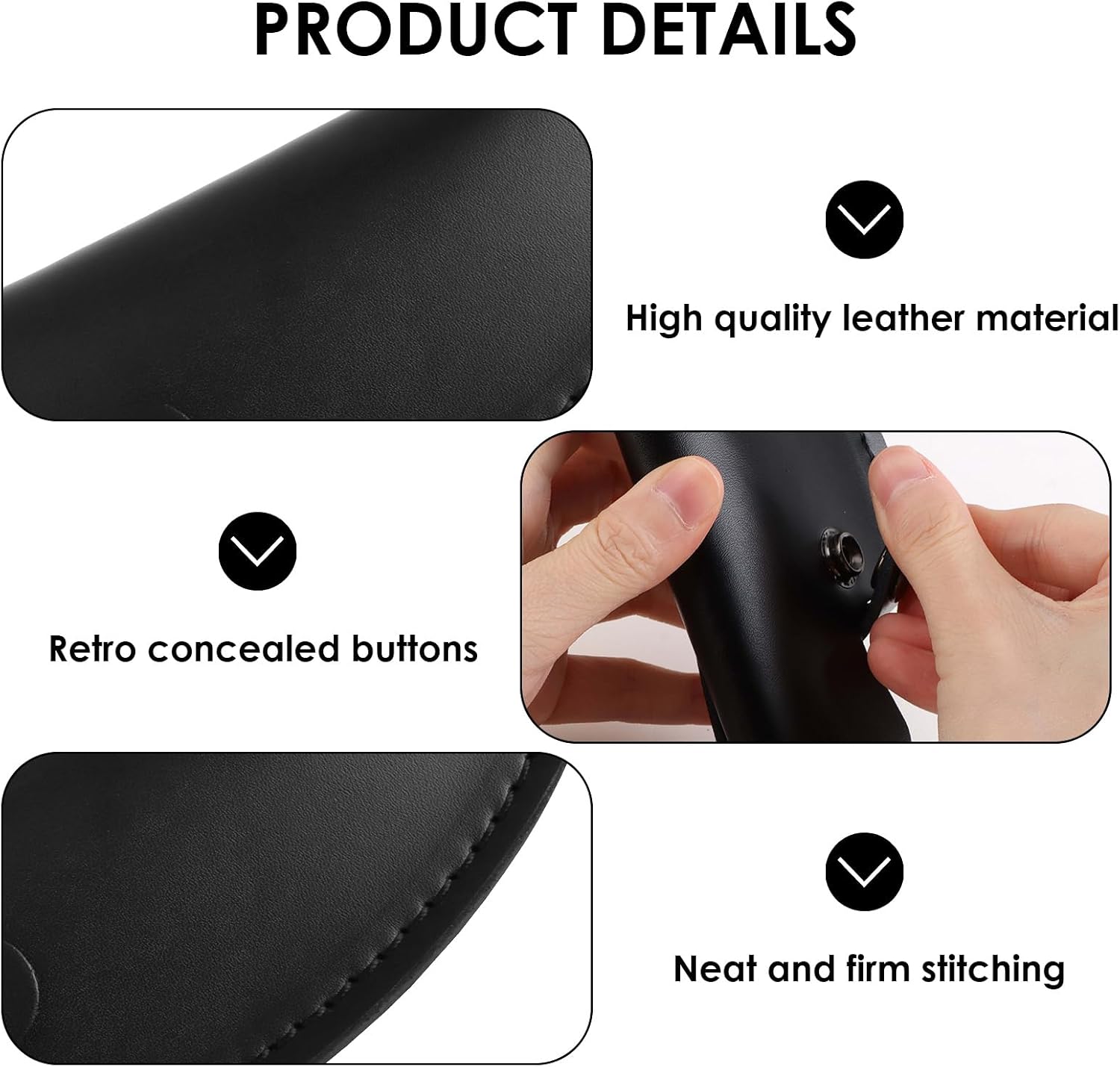 6 Inch PU Leather Knife Sheath for Matsato Knives, Universal PU Leather Sheath with Belt Loop for Kitchen Chef and