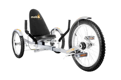 Cruiser Triton Pro Recumbent Tricycle for Men & Women. 3-Wheeled Bike. Cruiser Lowrider Trike, Silver, 28 x 29 x 48