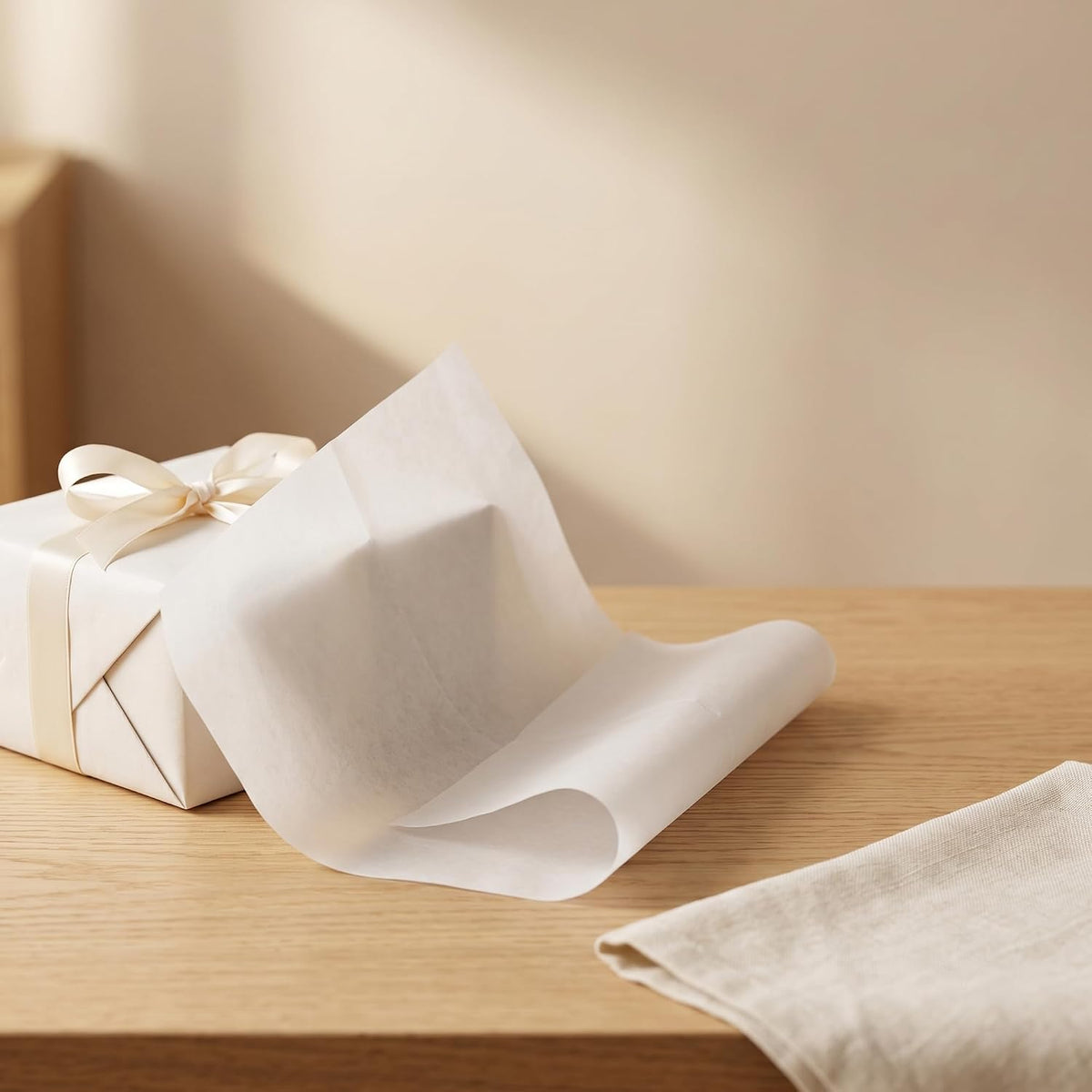 2 Rolls 12 Inch x 54.68 Yard Acid Free Archival Tissue Paper, Unbuffered, White Packing Paper for Clothing Storage
