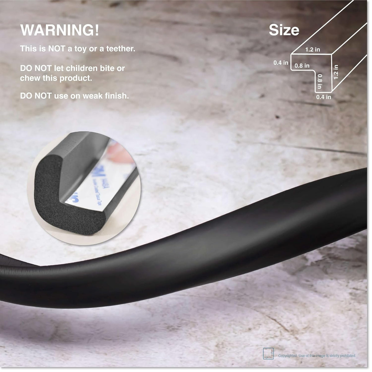 Furniture Edge Protector, Desk Edge Cover, Large 6ft Edge Only