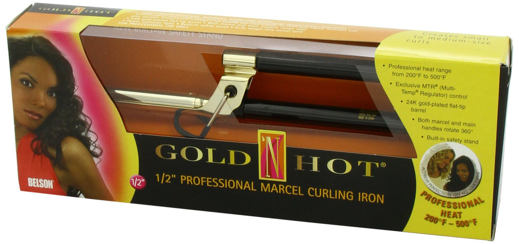 Gold 'N Hot Professional Marcel Curling Iron, 1/2 Inch