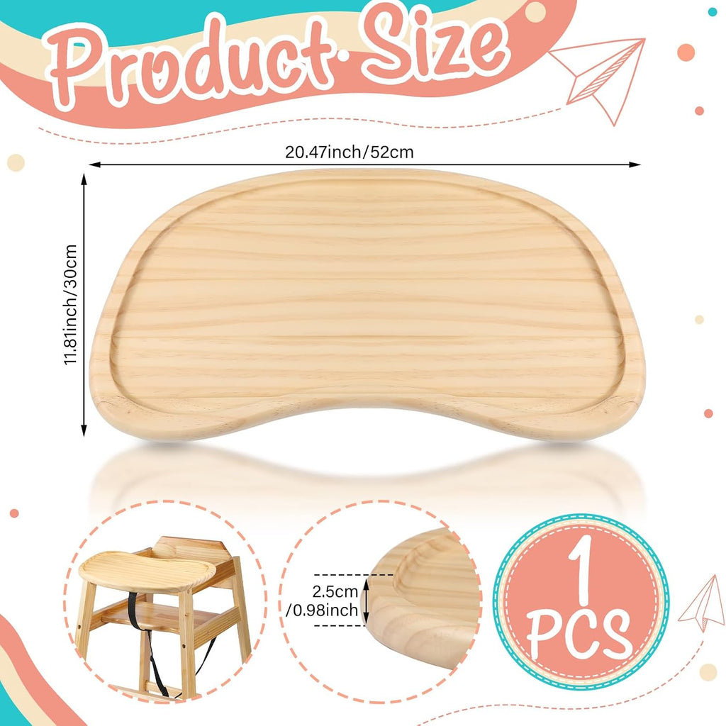 Baby Wooden High Chair Tray Universal Replacement for Toddlers