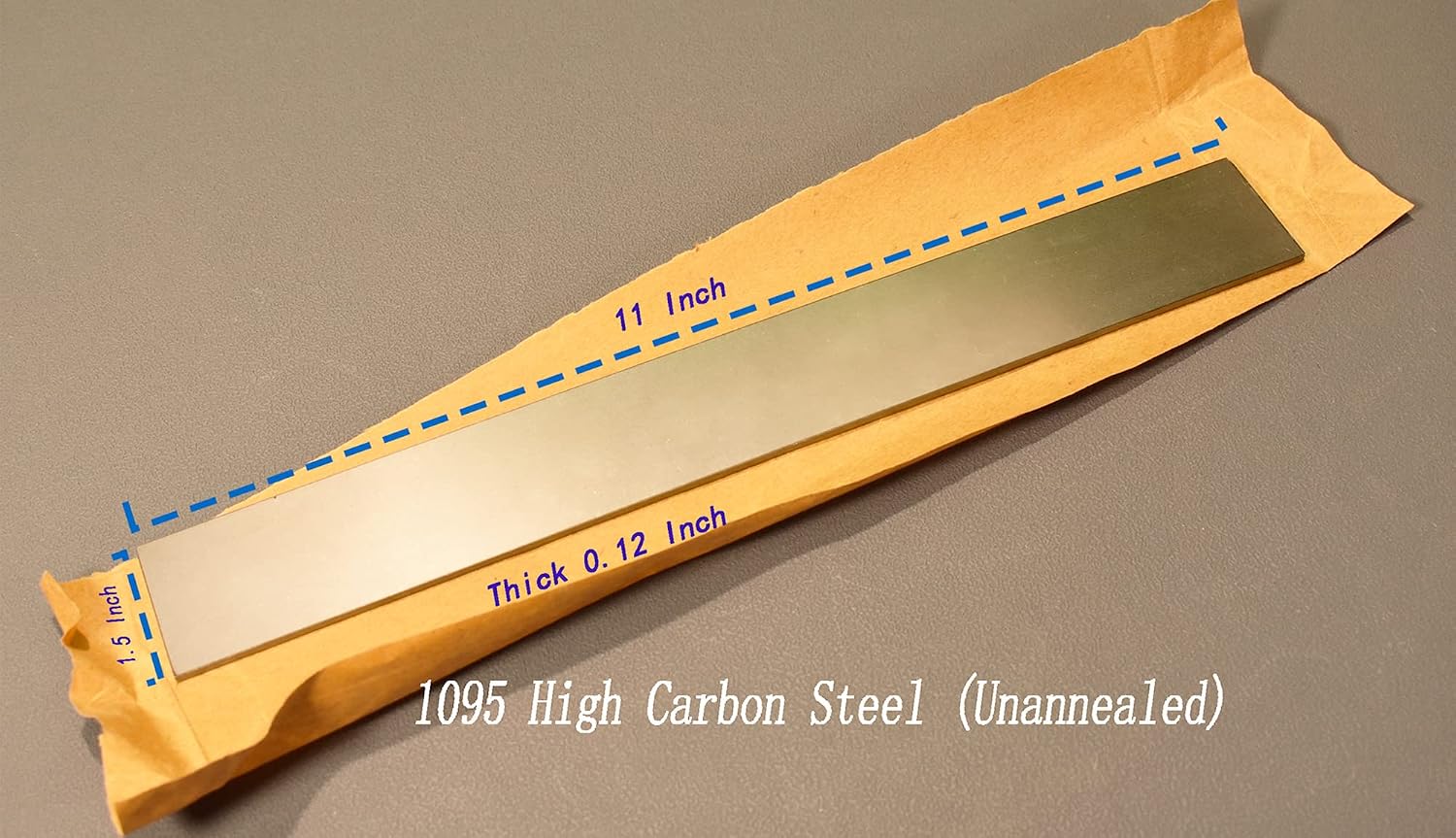 Knife Making Kit DIY Handmade Knife Kit Includes 1095 Knife Steel Blade, Pins, Handle Scales,Annealed High Carbon Steel