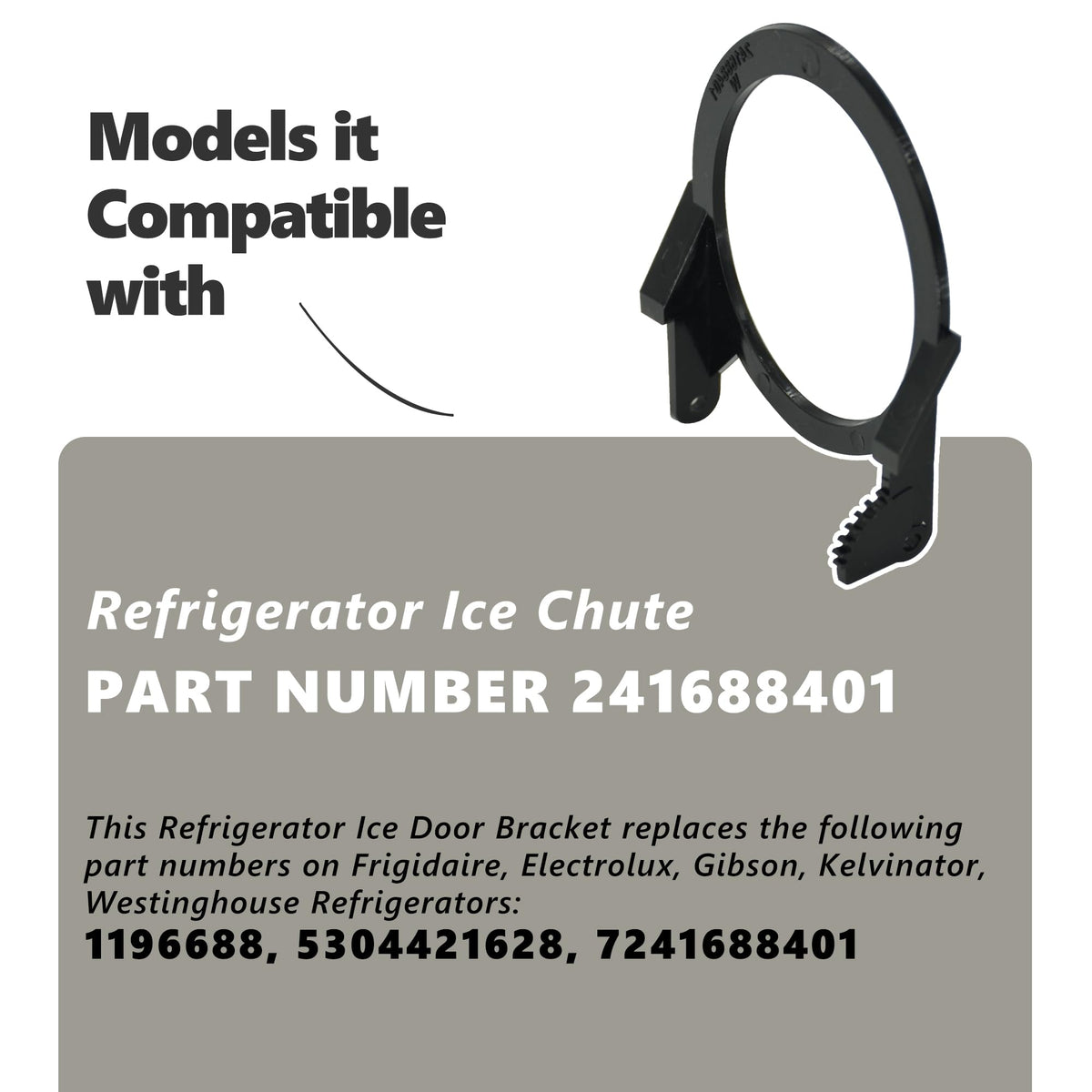 241688401 Dispenser Ice Chute Flap Refrigerator Replacement Part Supplies