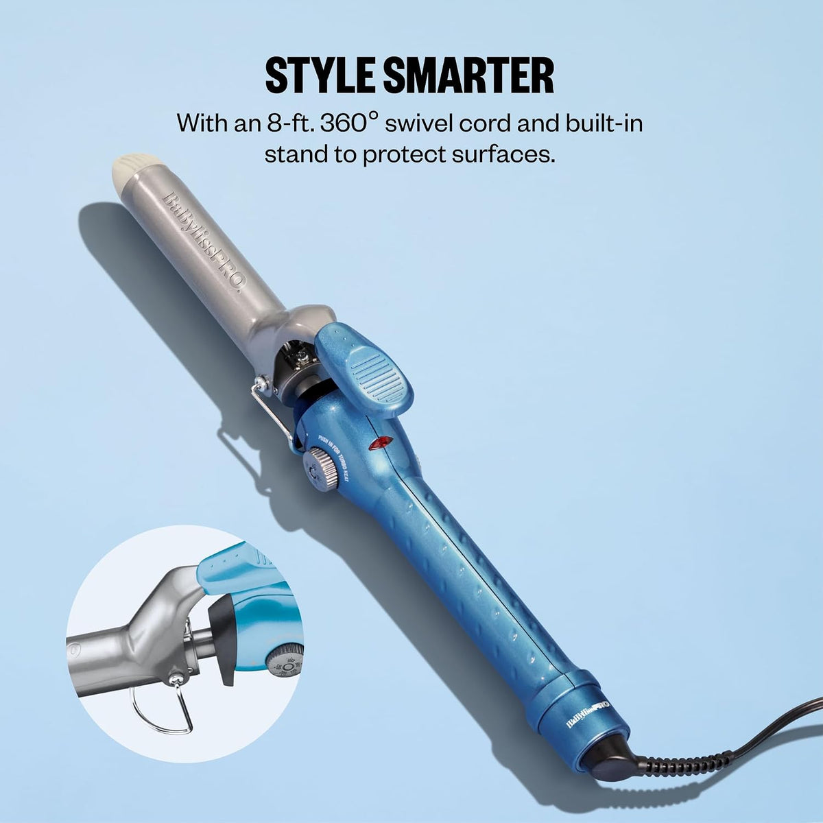 Nano Titanium Spring Curling Iron, Professional Hair Wand, Tool for Stylists, Nano Titanium Technology for Tight