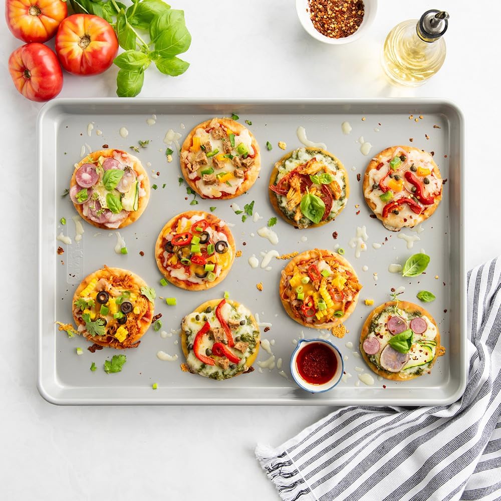 Brilliant Colorful Bakeware 21 x 15 Extra Large Sheet Pan, Nonstick made without PFAS or PTFE for safe cooking;