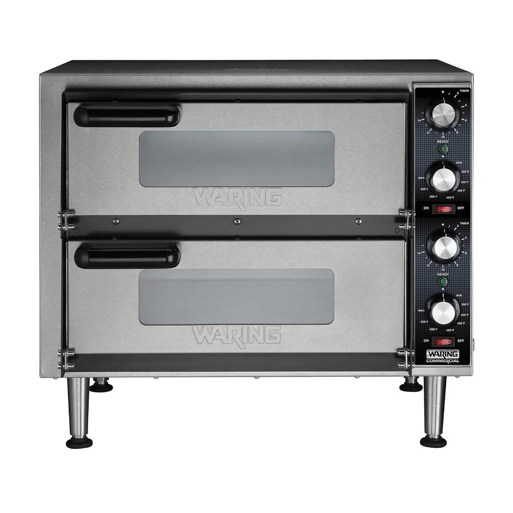 Pizza Oven with Independent Double-Deck & 14" Pizza Deck