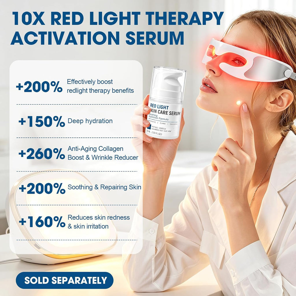 Red Light Therapy Activation Serum, Anti-Aging Formula with Tri-Peptide for Fine Lines, Wrinkles, Firming &