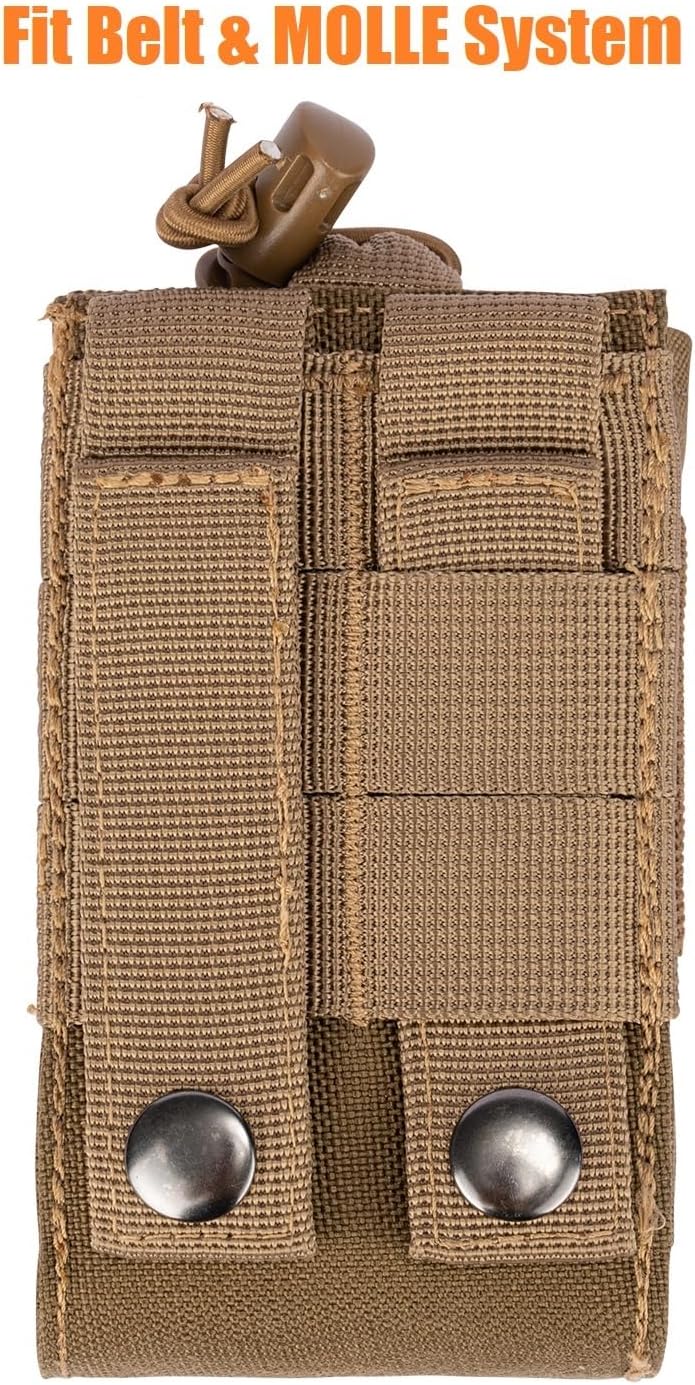 Adjustable Radio Pouch MOLLE Radio Holder for Tactical Duty Belt Two Ways Radio Holster Walkie Talkies Case Rifle Mag