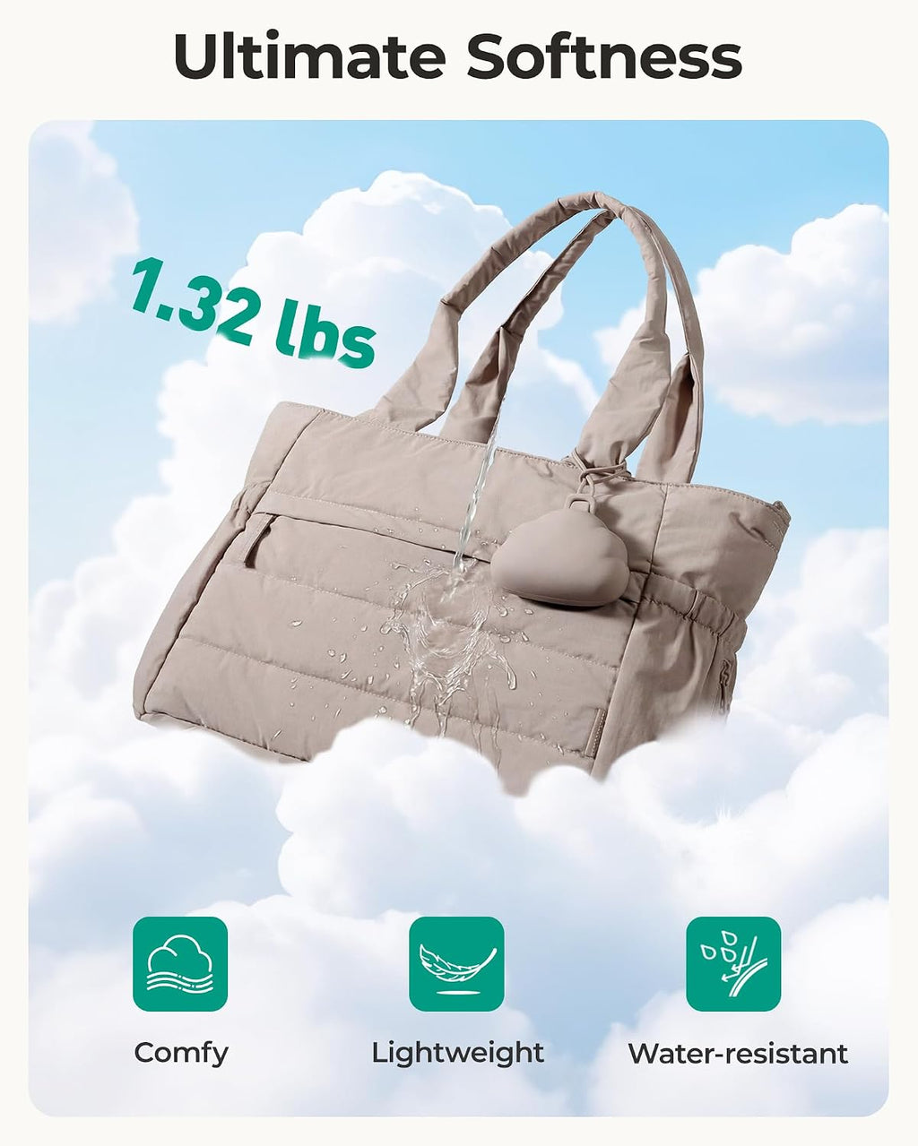 Diaper Bag Tote, Hospital Bag for Labor Delivery, Puffy Maternity Travel Diaper Tote, Baby Bag with Pacifier Case