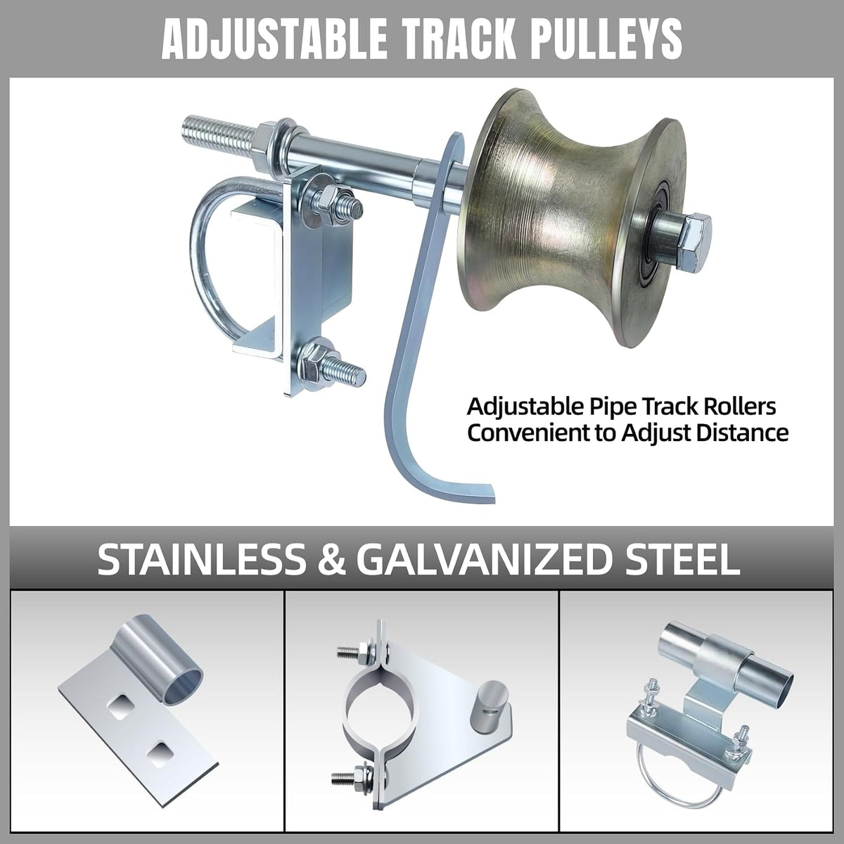 6" Rolling Gate Hardware Kit for Chain Link Gate