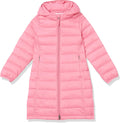 Girls and Toddlers' Long Lightweight Hooded Puffer Jacket