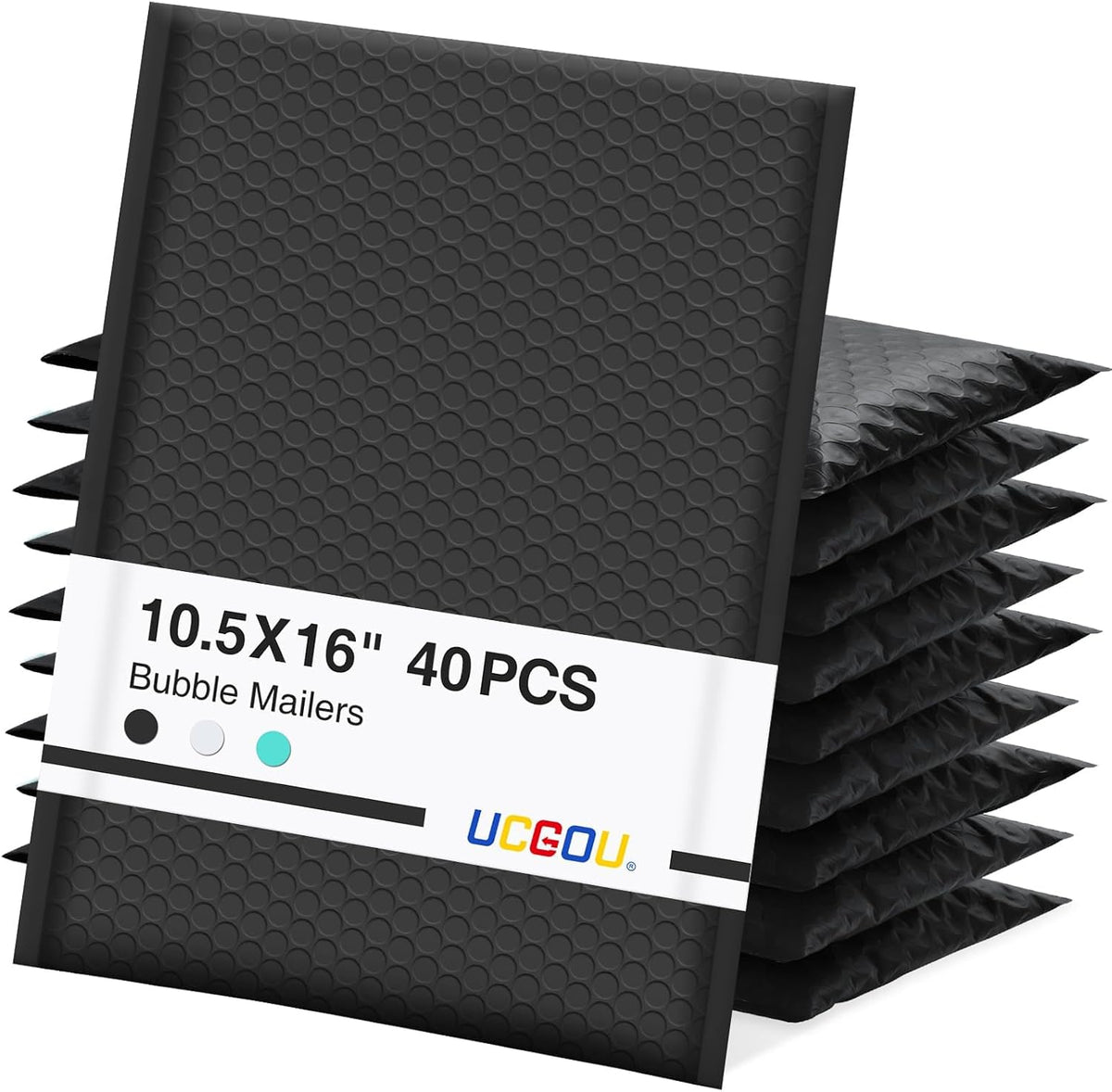 Bubble Mailers 10.5x16" 40 Pack Usable Size 10.5x15" Black Padded