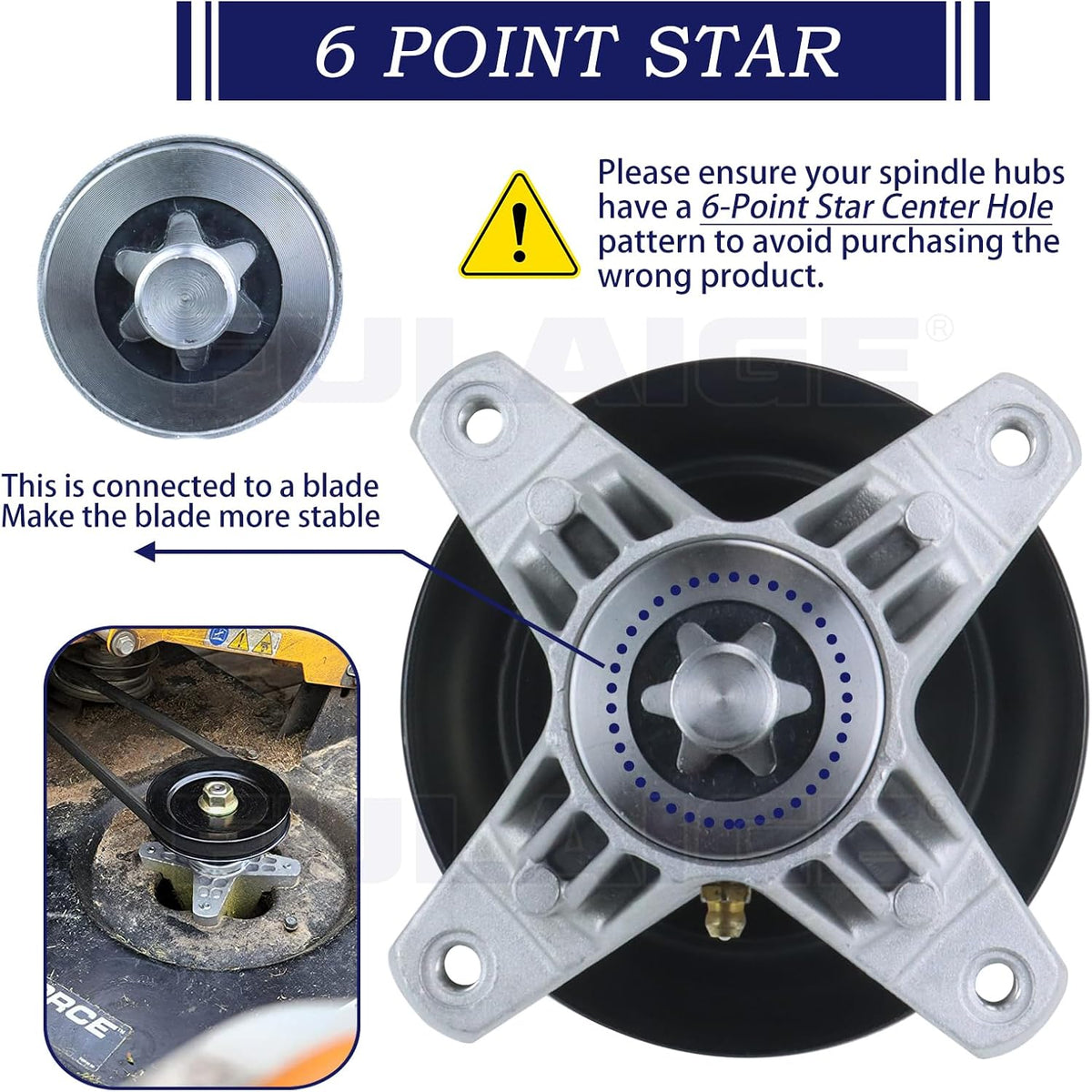 3Pack 618-06980 918-06980 Spindle Assembly for Cub Cadet 50" ZT1 50