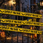 4Pk 3" x118ft Halloween Caution Tape for Haunted House Party