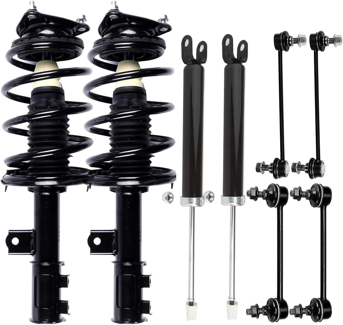 SCITOO - (8pcs) Complete Struts Assembly,Shock absorber,Stabilizer Bar Link Kit fit for Hyundai for Elantra 2007-2010