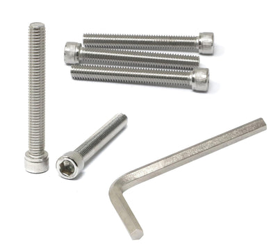 iexcell 5 Pcs 3/8-16 x 3 Stainless Steel 304 Hex Socket Head Cap Screws Bolts Kit