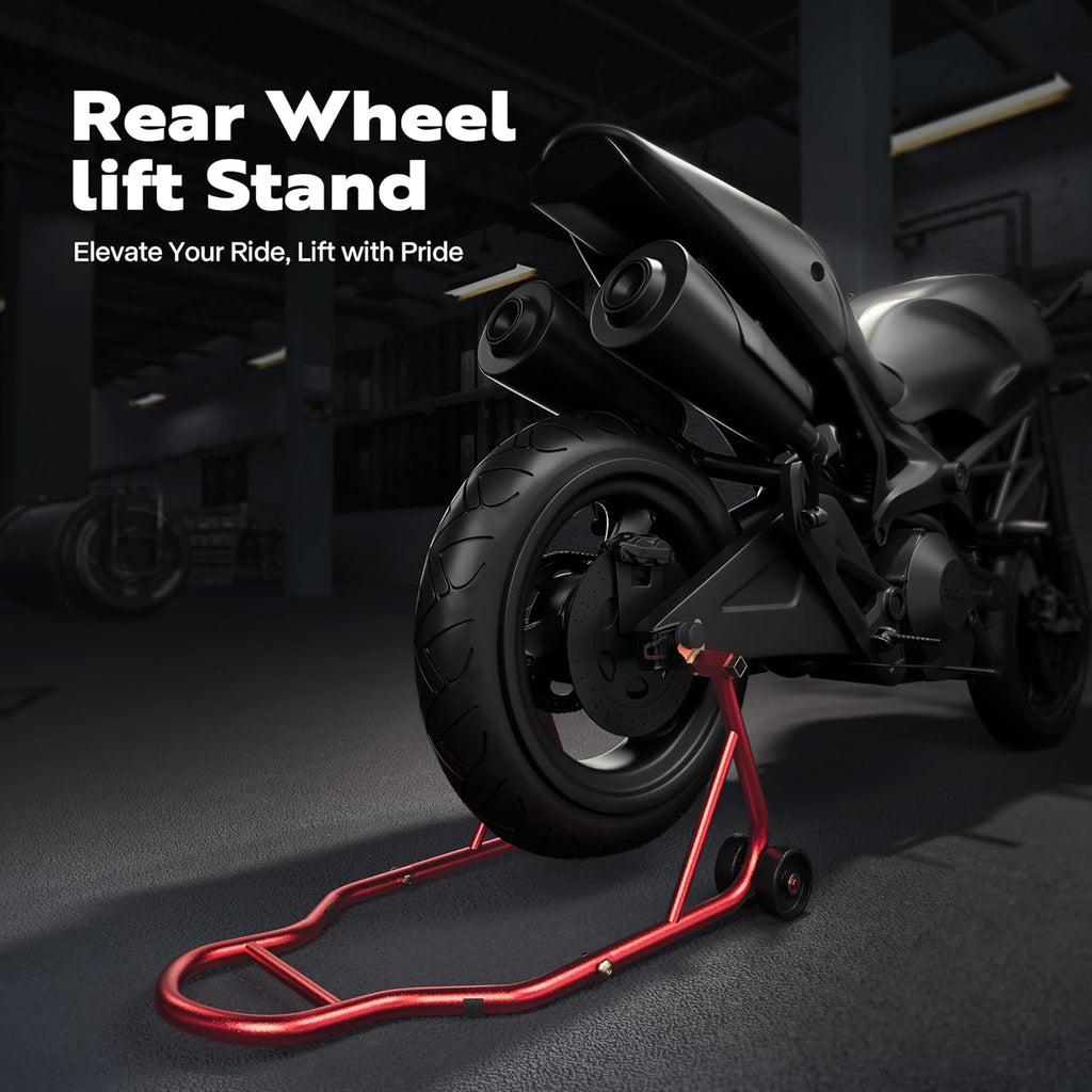 Motorcycle Stand 441 Lbs Capacity, Red