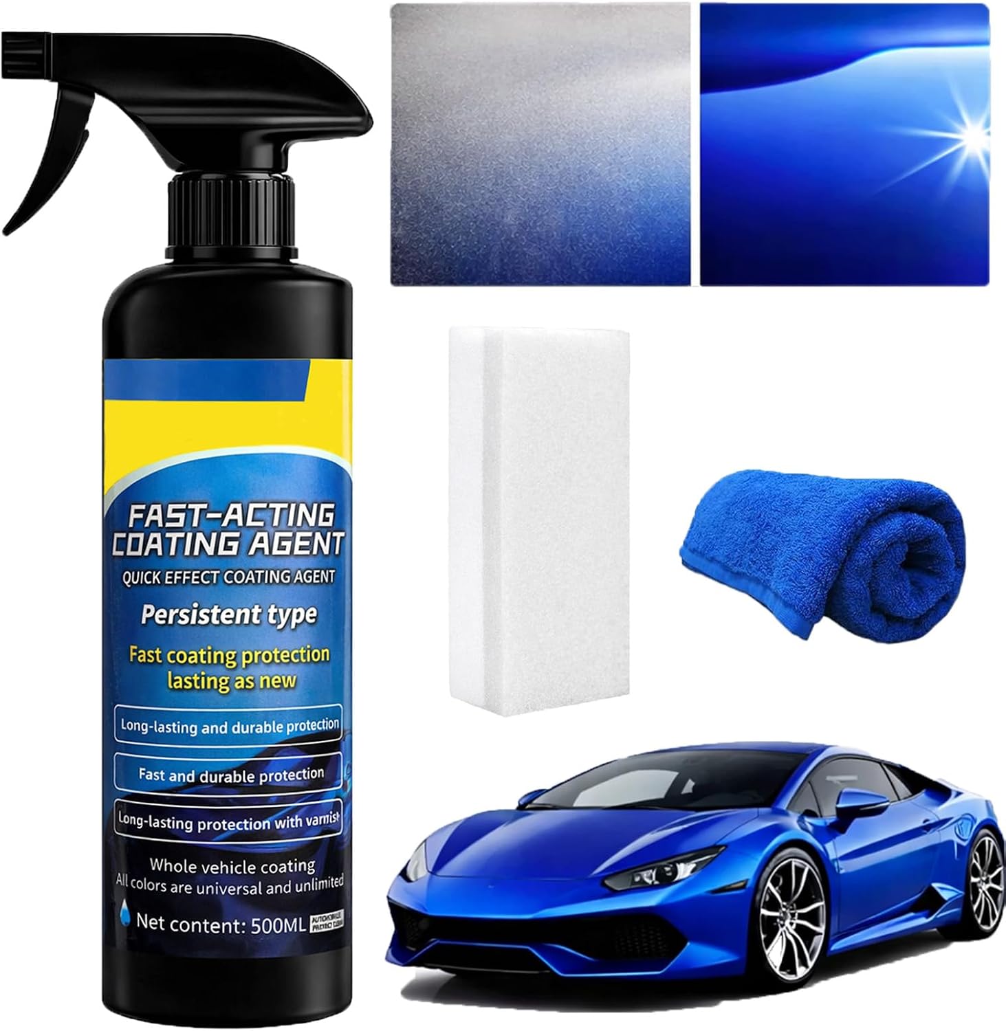 Quick Effect Coating Agent for Cars,Car Ceramic Coating Spray,2026 Upgrade Nano Quick Coat Restore Spray,Extremely