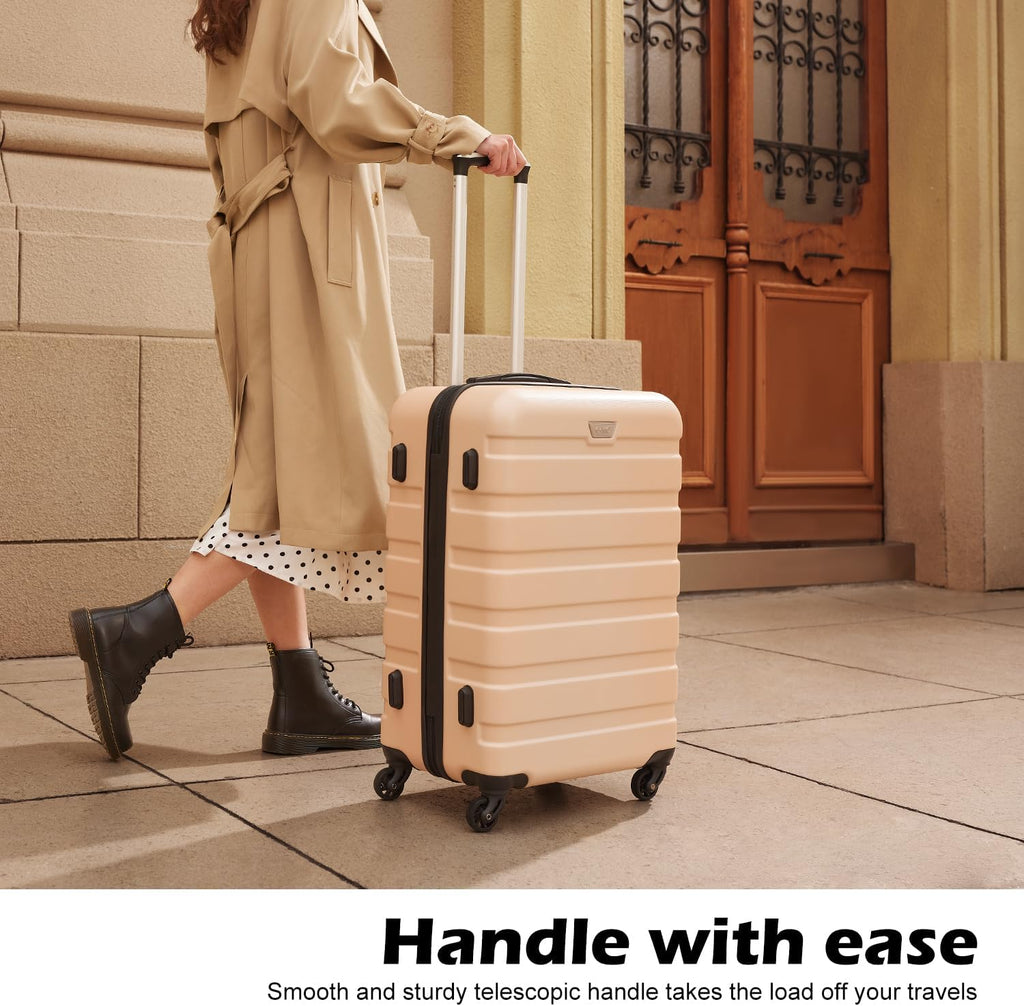 3-Piece Lightweight Hardside Spinner Luggage Set with TSA Lock