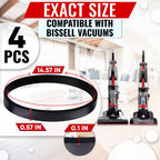 4 Pack Vacuum Belts, Compatible with Bissell 2190, 2191, 1797