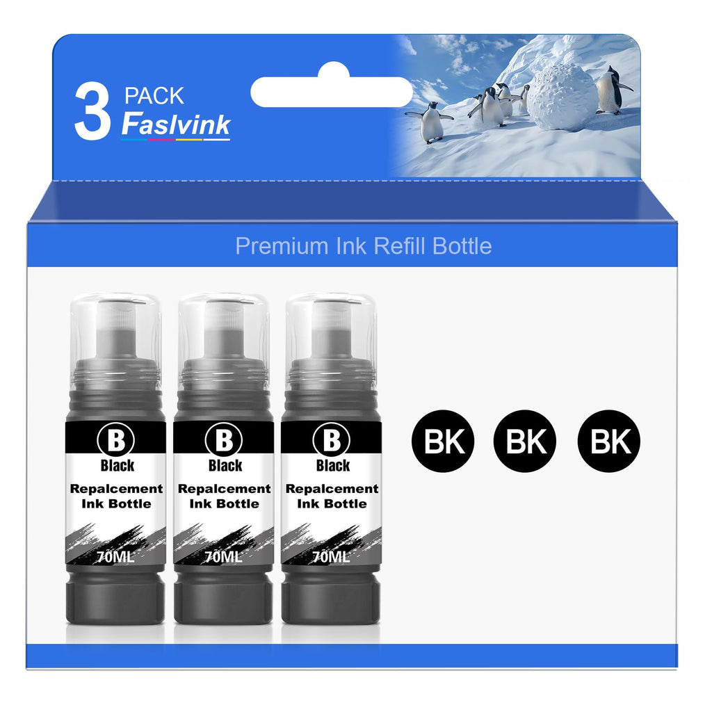 Compatible Ink Refill Bottles Replacement for Epson 522 Ink Black
