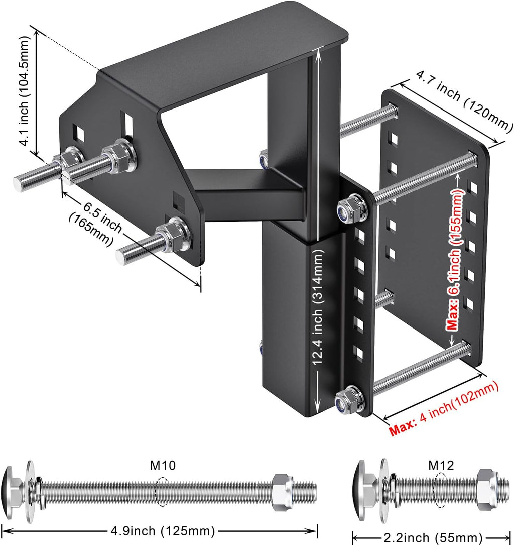Heavy Duty Spare Tire Carrier Mount Trailer RV Camper Tire Holder
