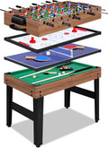 12-in-1 Game Table - 48" Combo Game Table, Ping Pong Table, Foosball Table, Air Hockey Table, Pool Table - Sports