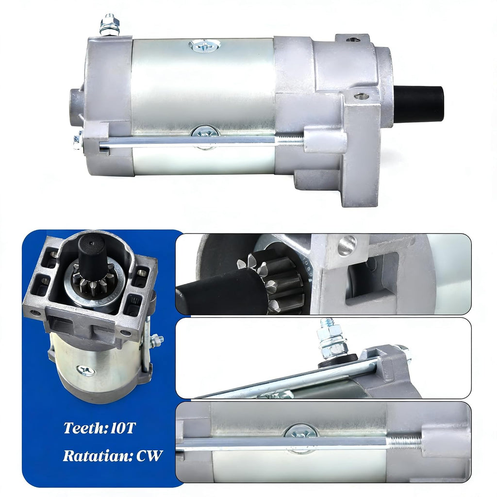 136-7880 10T CW Starter Motor for Toro Lawn Mower Parts - Direct Replacement for Toro/Exmark 2P77F Engines with Precision 10-Tooth Gear and OEM-Quality Construction