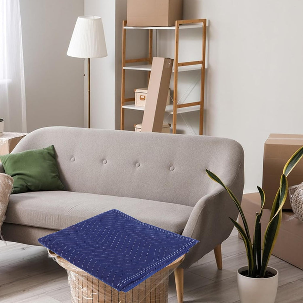 Heavy Duty Moving Blankets with Quilt Padding for Transport