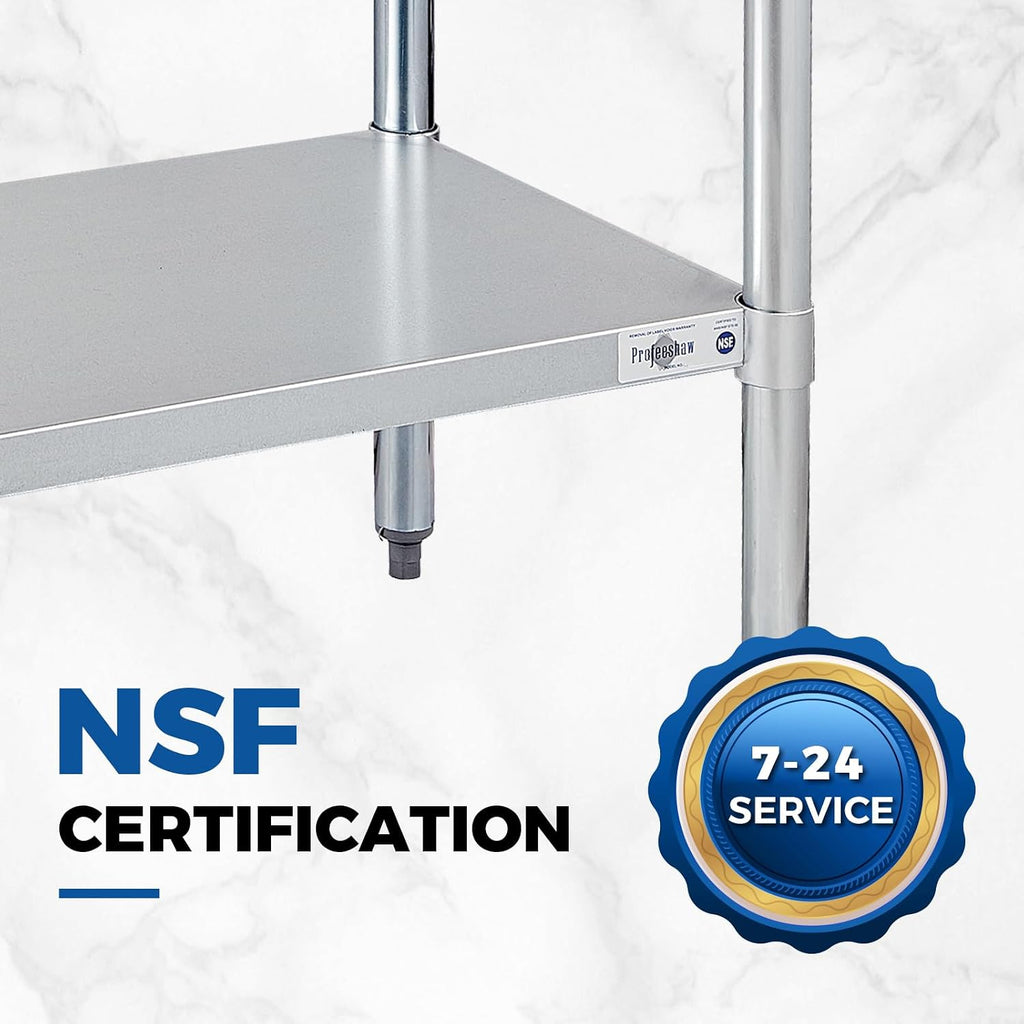 Stainless Steel Prep Table 24''x36'' Workbench with Backsplash