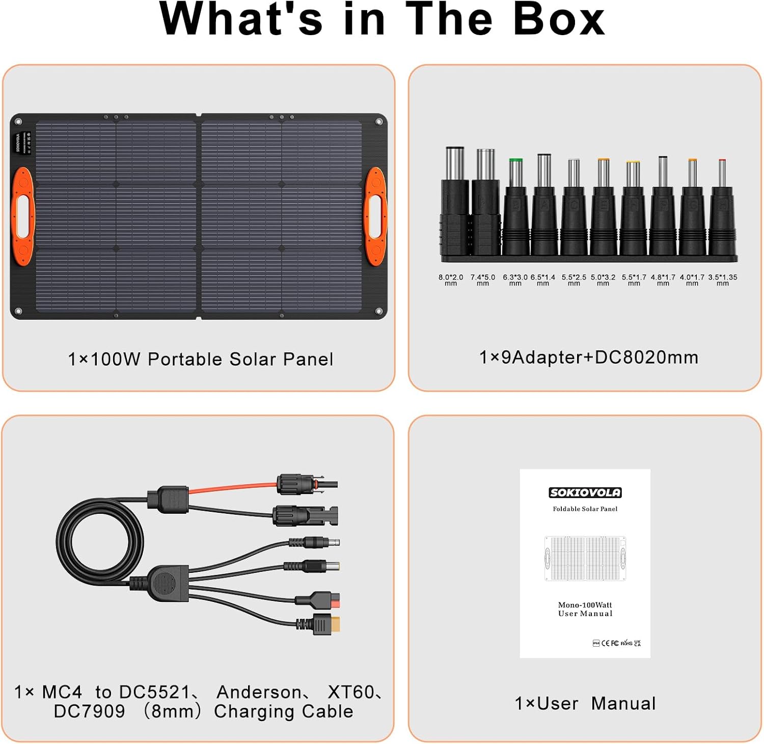 N-Type 16BB 100W Portable Solar Panel 18V ETFE Portable Foldable Solar Charger NextGen 25% High Conversion Folding