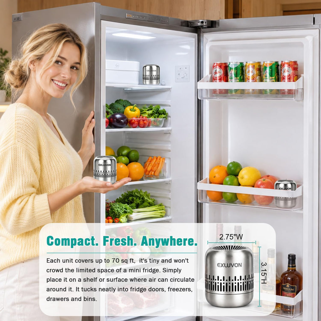 Refrigerator Deodorizer, Up to 10 years, Freezer Odor Eliminator