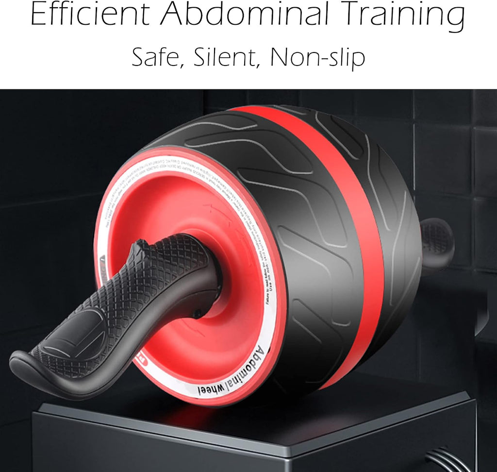 AB Wheel Roller with Resistance Spring, Automatic Rebound Core Trainer | 14.6"Ultra-Wide, Core Work-out