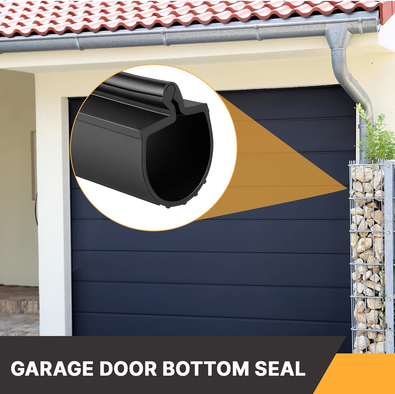 20Ft Garage Door Seal P-Bulb Bottom Seal Garage Door Rubber Bottom Seals