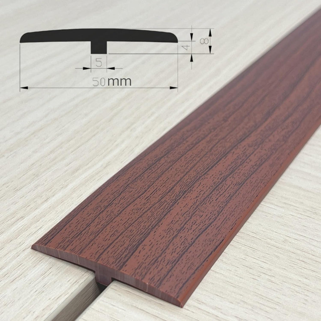 3.3-32.8FT T Molding Trim & Floor Transition Strips, Laminate Flooring 2" Flat Divider Strip for Door Threshold and