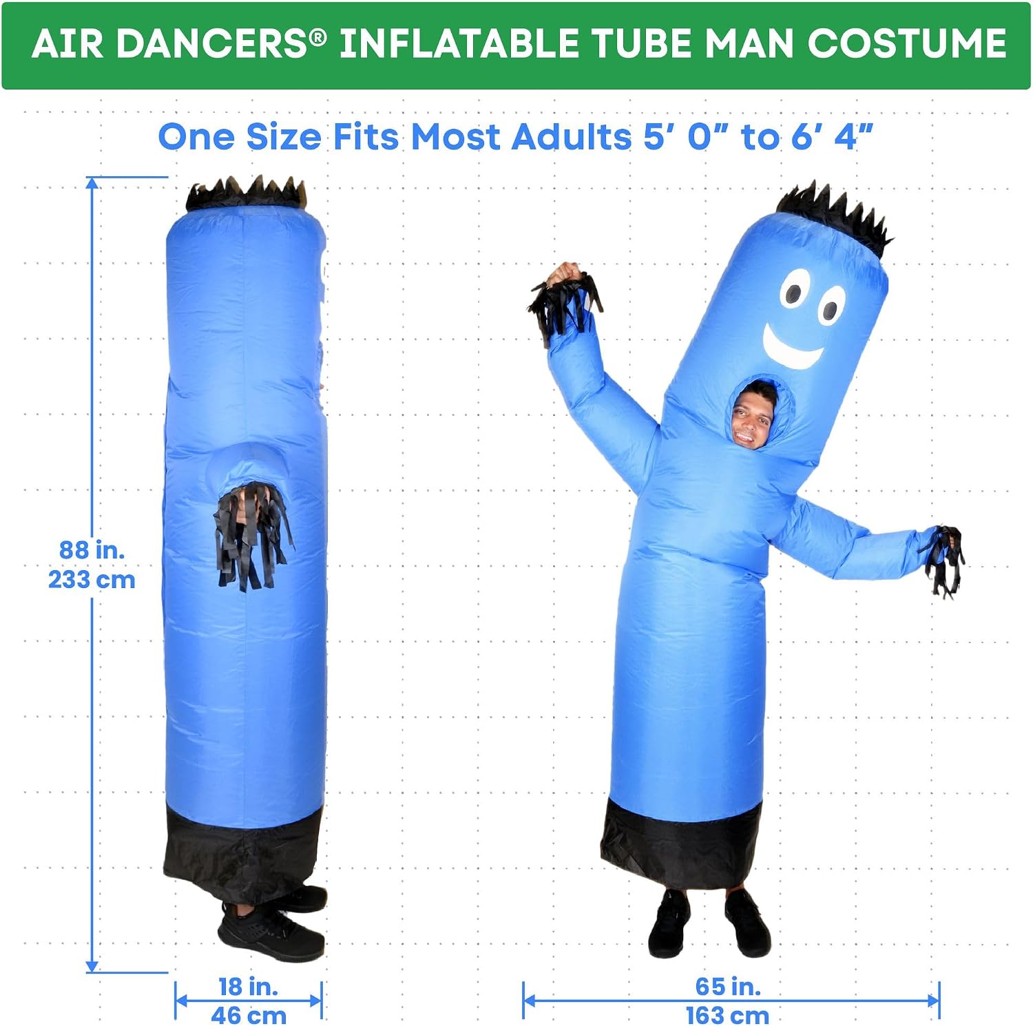 Inflatable Tube Man Costume Multi-Packs - Wacky Wavy Arm Guy Funny Inflatable Halloween Costume for Adults