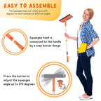 Window Squeegee for Home Glass, 20''-30'' Car Windshield Cleaner Tool