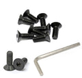 iexcell 10 Pcs M12 x 35mm Thread Pitch 1.75 mm Alloy Steel 10.9 Grade Hex Socket Flat Head Cap Screws Bolts Kit, Black Oxide Finish