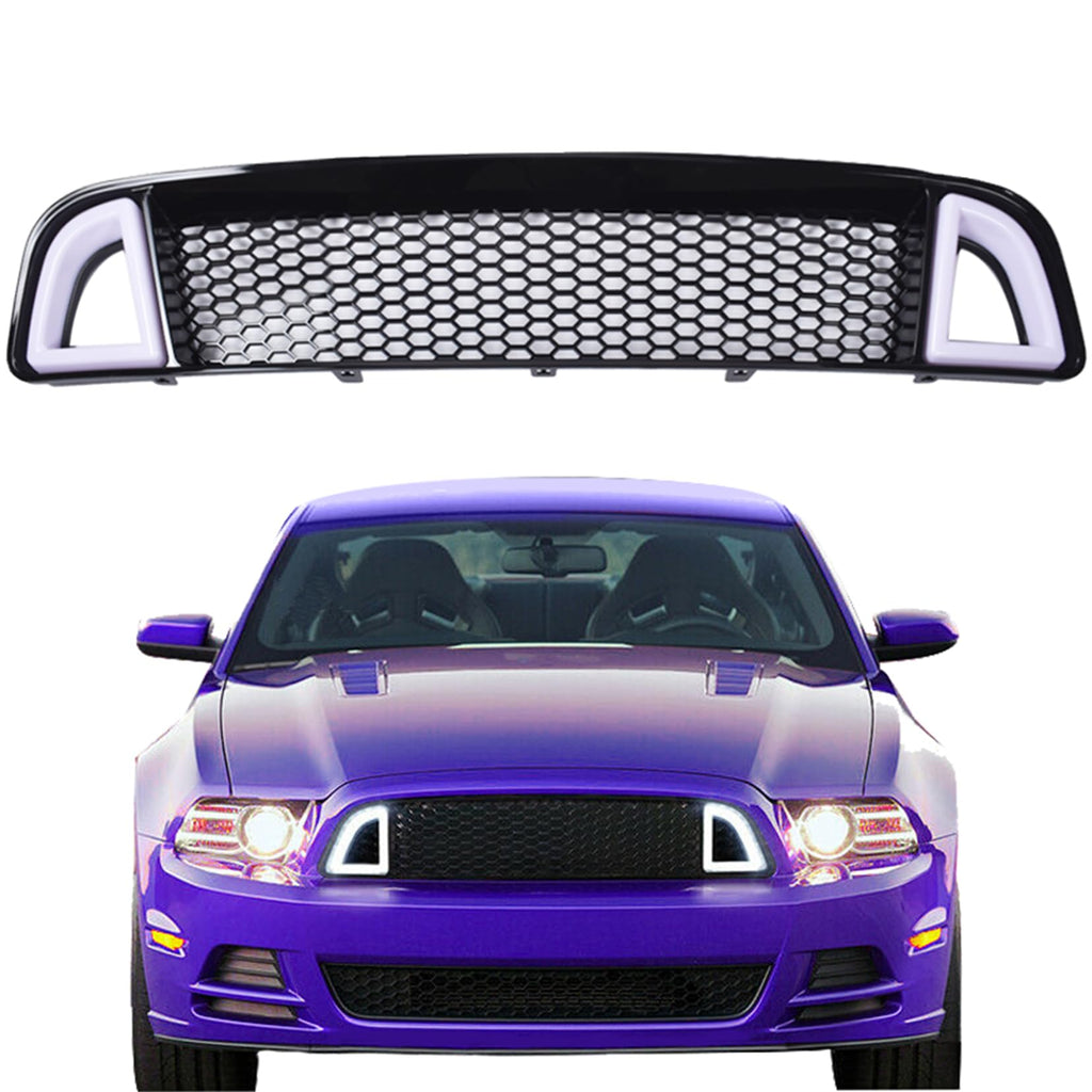 SEBLAFF Front Bumper Black Grille Replacement for M-ustang