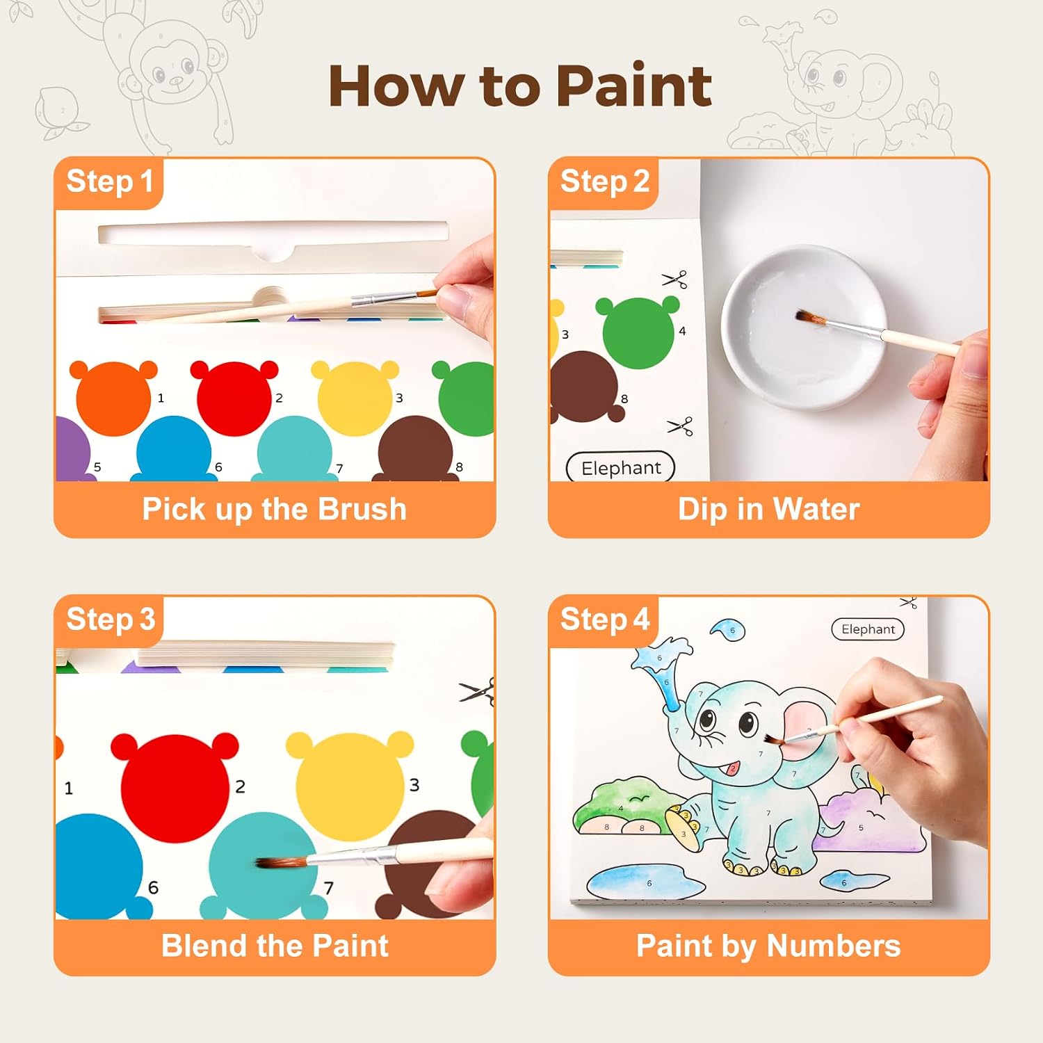 Paint with Water Books for Toddlers, Mess Free Watercolor Painting Activity for Kids Ages 1-3, 2-4, 4-6, Art Craft