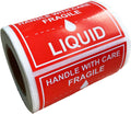 Fragile Liquid Handle with Care Warning Stickers 2X3 inch (300 Pcs)