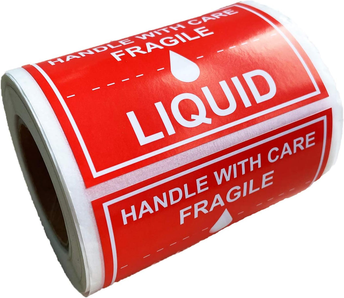 Fragile Liquid Handle with Care Warning Stickers 2X3 inch (300 Pcs)